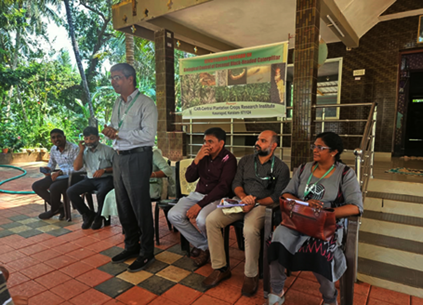 Photo for ICAR-CPCRI Organizes Sensitization Programme on Biological Control of Coconut Black-Headed Caterpillar at Kundapura, Udupi district, Karnataka