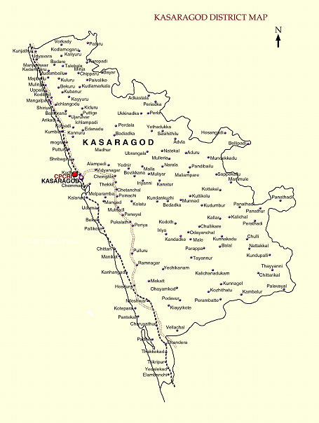 Image of Kasaragod District Map